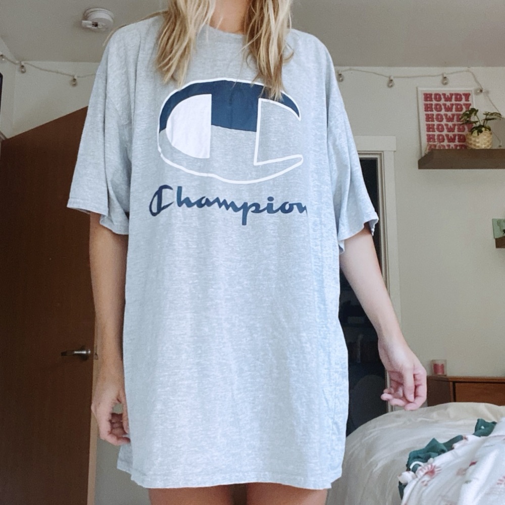 Gray Champion Logo Tee